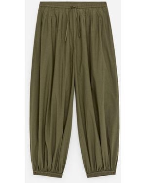 ARKET Balloon Cotton Trousers - Green