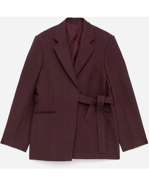 ARKET Cotton-Linen Blazer - Purple