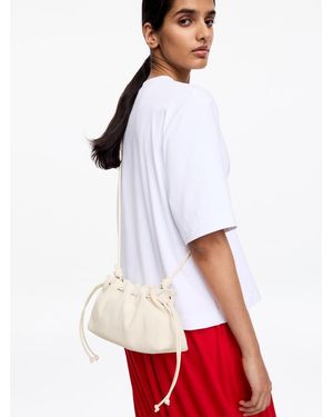 ARKET Split Suede Mini Pouch - White