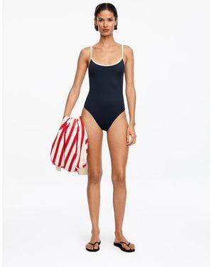 ARKET Contrasting Strap Swimsuit - White