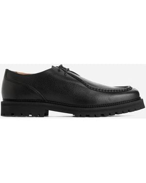 ARKET Moc-Toe Leather Shoes - Black