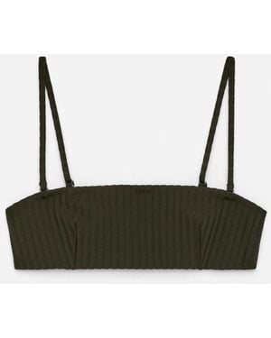 ARKET Ribbed Bikini Top - Green