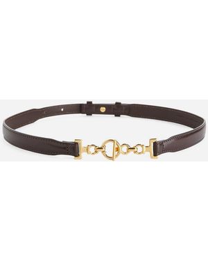 ARKET T-bar Clasp Leather Belt - White