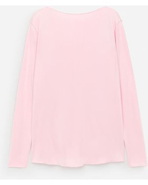 ARKET Satin Boat-Neck Top - Pink