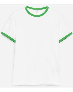 ARKET Contrast-Binding T-Shirt - Green