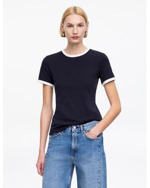 ARKET Ribbed T-Shirt - Blue