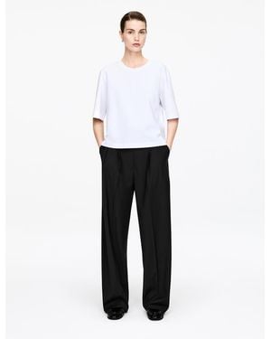 ARKET Wide Tailored Trousers - White