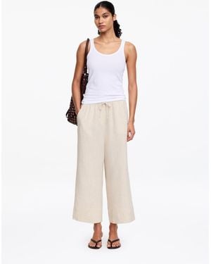 ARKET Cropped Linen Trousers - Natural