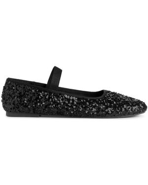 ARKET Sequin Ballet Flats - White