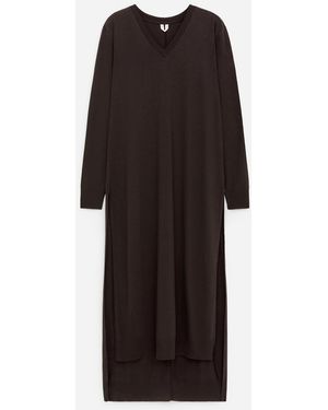 ARKET Lyocell-Cotton Tunic Top - Black