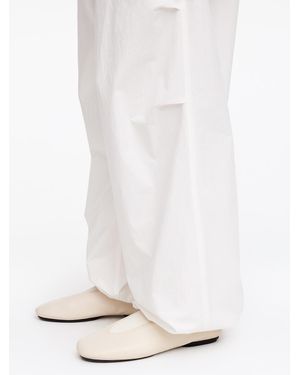 ARKET Sporty Leather Ballerinas - White