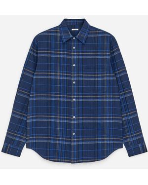 ARKET Relaxed Flannel Shirt - Blue
