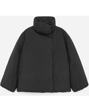 ARKET Upcycled Down High-Collar Jacket - Black