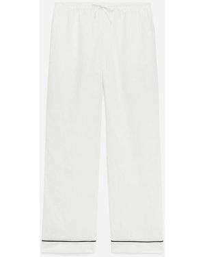 ARKET Linen Pyjama Trousers - White