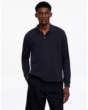 ARKET Cotton Piqué Polo Shirt - Blue