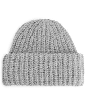 ARKET Wool Alpaca Beanie - Grey