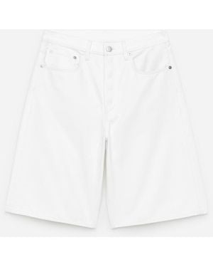 ARKET Long Denim Shorts - White