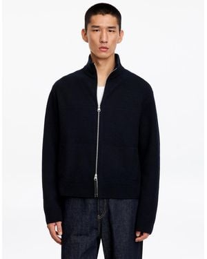 ARKET Wool Zip Cardigan - Blue