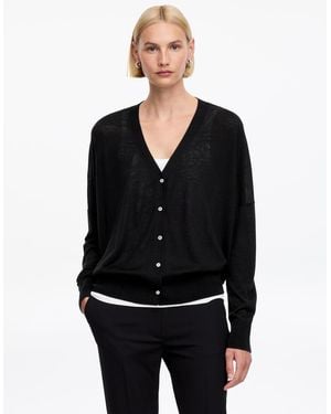 ARKET Wool-Lyocell Cardigan - Black