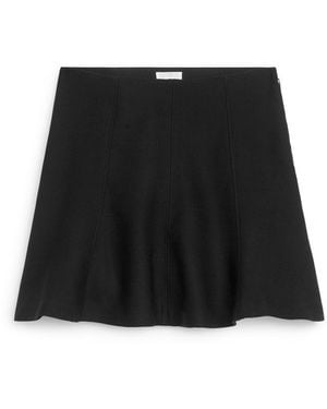 ARKET Wool-Blend Sculptural Skirt - Black