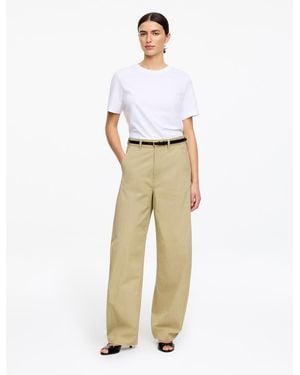 ARKET Barrel-Leg Trousers - Natural