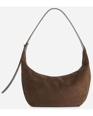 ARKET Curved Suede Bag - Brown