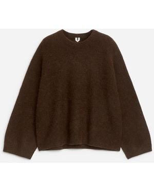 ARKET Alpaca-Wool Blend Jumper - Brown