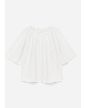 ARKET Loose-Fit Crêpe Top - White