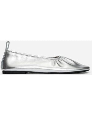 ARKET Leather Ballet Flats - White