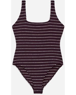 ARKET Textured Swimsuit - Purple