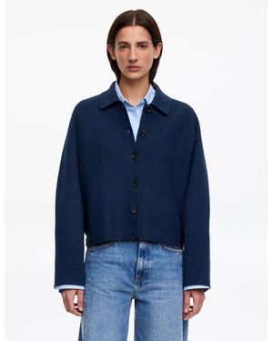 ARKET Knitted Cotton Jacket - Blue