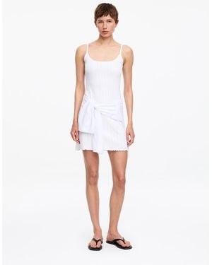 ARKET Pointelle Knit Slip Dress - White