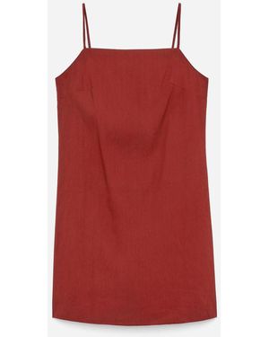 ARKET Linen-Blend Strap Dress - Red