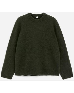 ARKET Alpaca-Wool Blend Jumper - Green