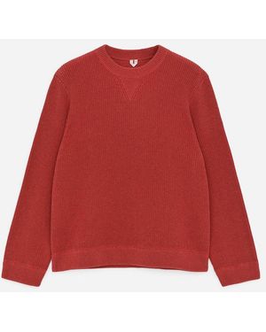 ARKET Cotton Linen Jumper - Red