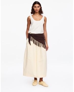 ARKET Silk Fringe Scarf - Natural
