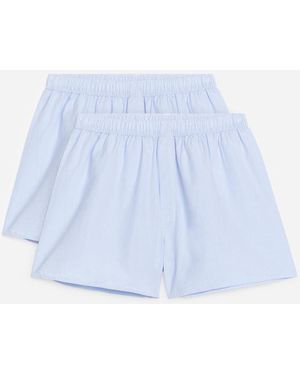 ARKET Woven Boxers, Set Of 2 - Blue