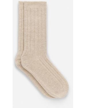 ARKET Rippstricksocken Aus Kaschmirmischung - Weiß