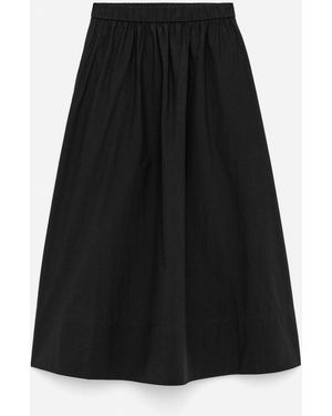 ARKET A-Line Cotton Skirt - Black