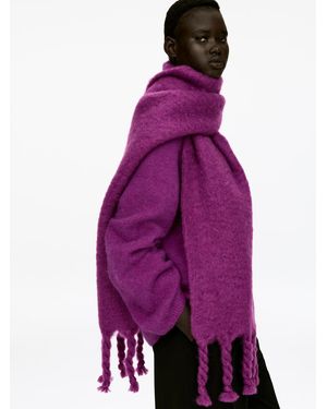 ARKET Mohair-Wool Blend Scarf - Purple