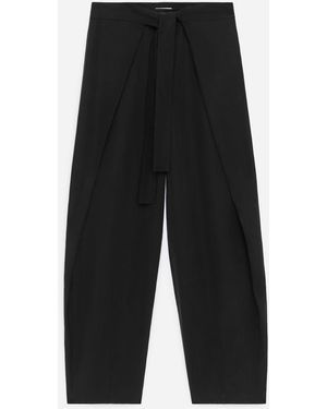 ARKET Wrap-Front Tailored Trousers - Black