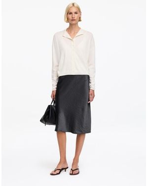 ARKET Satin Slip Skirt - White