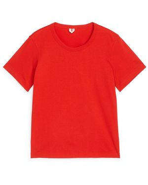 ARKET Cotton T-Shirt - Red