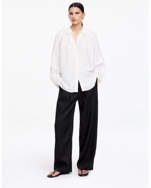 ARKET Tailored Linen Trousers - White