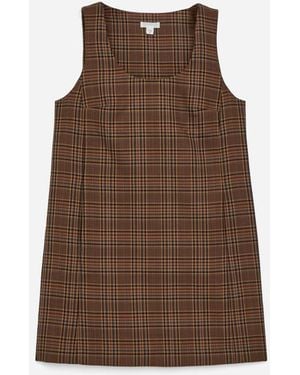 ARKET Check Mini Dress - Natural