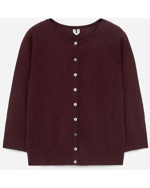 ARKET Merino Wool Cardigan - Purple
