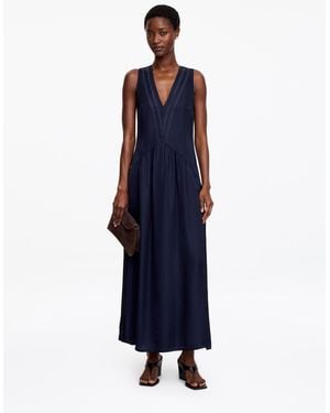 ARKET Organza-Detail Maxi Dress - Blue