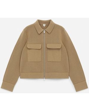 ARKET Knitted Cotton Jacket - Natural