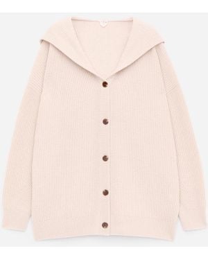 ARKET Cashmere-Wool Hooded Cardigan - Pink