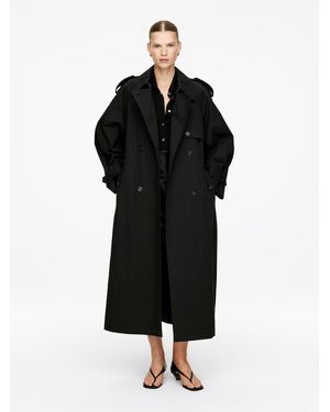 ARKET Oversized Trench Coat - Black